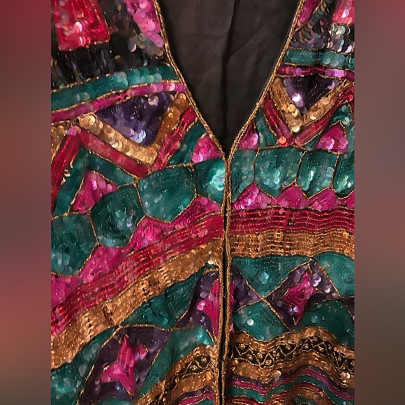 silk beaded jacket long and in perfect condition Joseph Le Bon - Picture 2 of 9